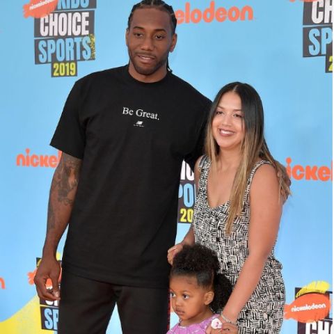 Kishele Shipley with her family during an event