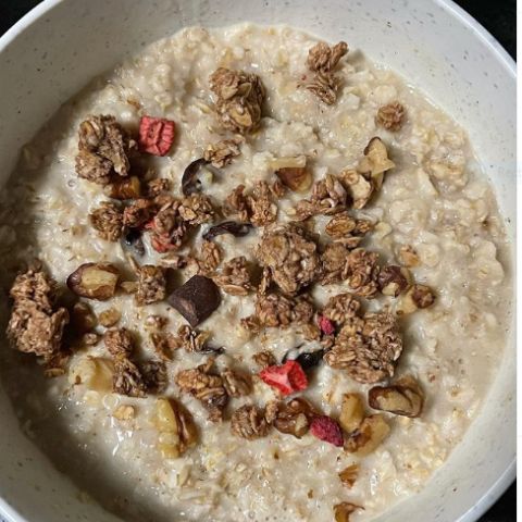 Oatmeal healthy in a bowl