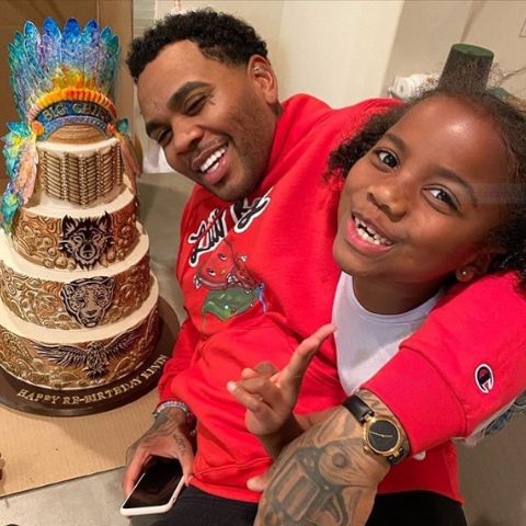  Islah Koren Gates with her father, Kevin Gates during her birthday celebration
