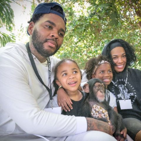 Dreka Gates with her husband, Kevin Gates and children