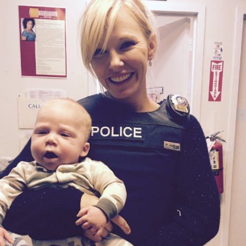Toddler Ludo Faulborn with his mother, Kelli Giddish