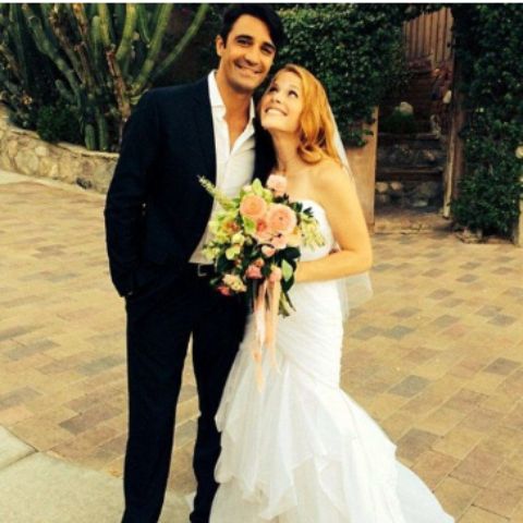 Brian Habecost and actress, Katie Leclerc during their wedding