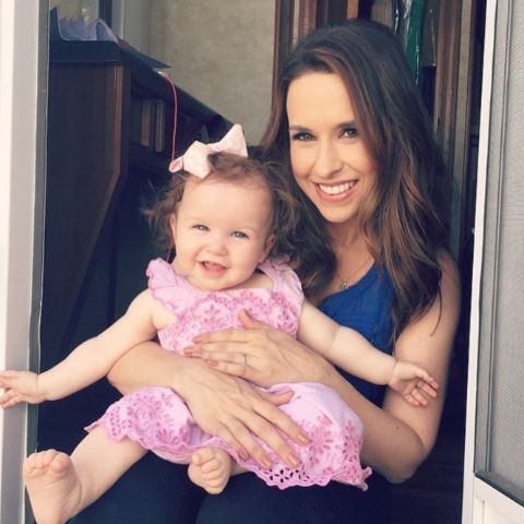 David Nehdar's wife, Lacey Chabert with their daughter, Julia