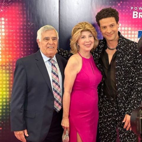 Kathy Pepino Guarini with her husband, Jerry and son, Justin during an event
