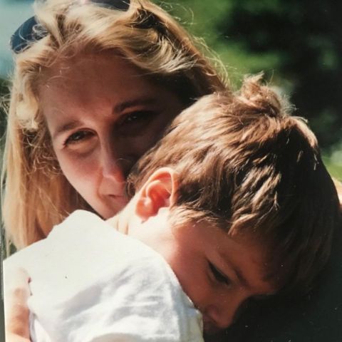 Marcy Wudarski with her child, Michael Gandolfini
