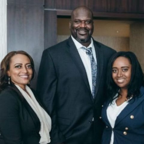 Taahirah O'Neal with her father, Shaq O'Neal and mother, Arnetta

