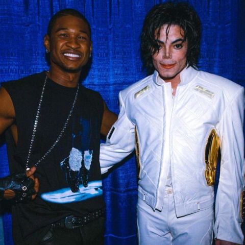 Naviyd Ely Raymond's father, Usher with legendary, Michael Jackson
