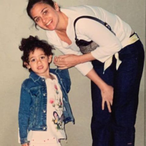 Xea Myers with her mother, Antonia Lofaso when she was a child
