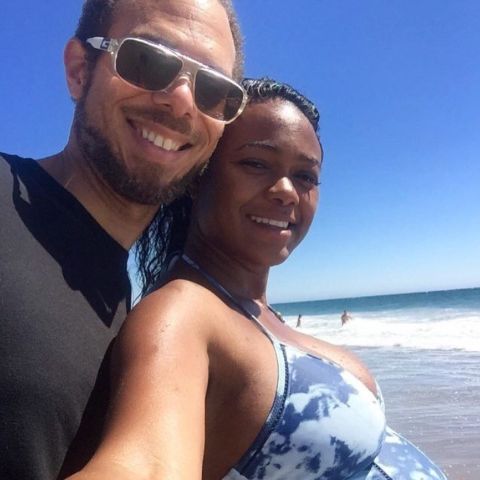 Vaughn Rasberry and his wife, Tatyana Ali during their vacation
