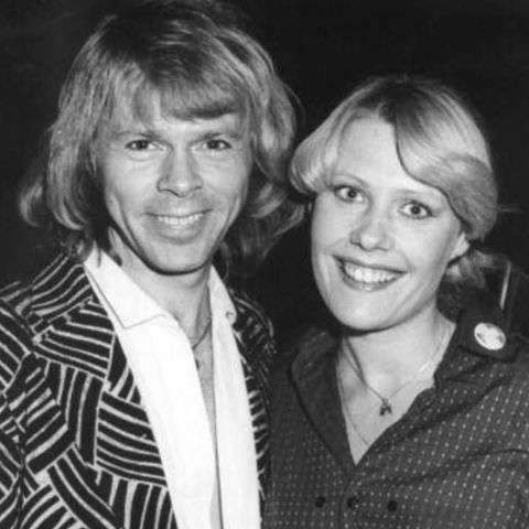 Lena Källersjö with her ex-husband, Björn Ulvaeus during their young days
