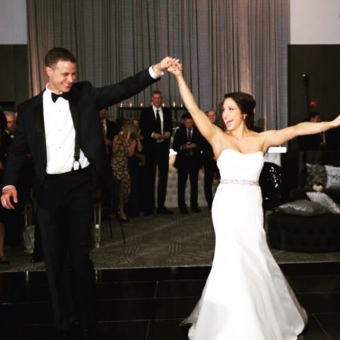 Marcelle Provencial and her husband, Jon Scheyer during their wedding
