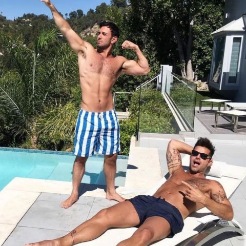 Jwan Yosef with ex-husband, Ricky Martin
