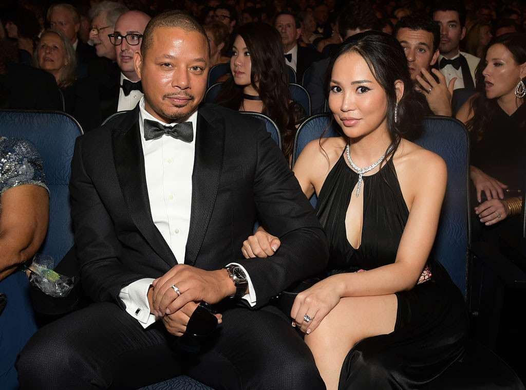 Terrence Howard With His Third Wife, Mira Pak During An Event